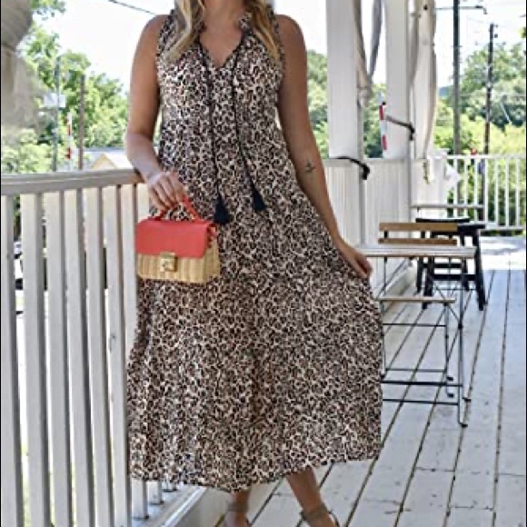 Mud Pie Dresses & Skirts - NWOT Mudpie Cheetah Print Eason Maxi Dress